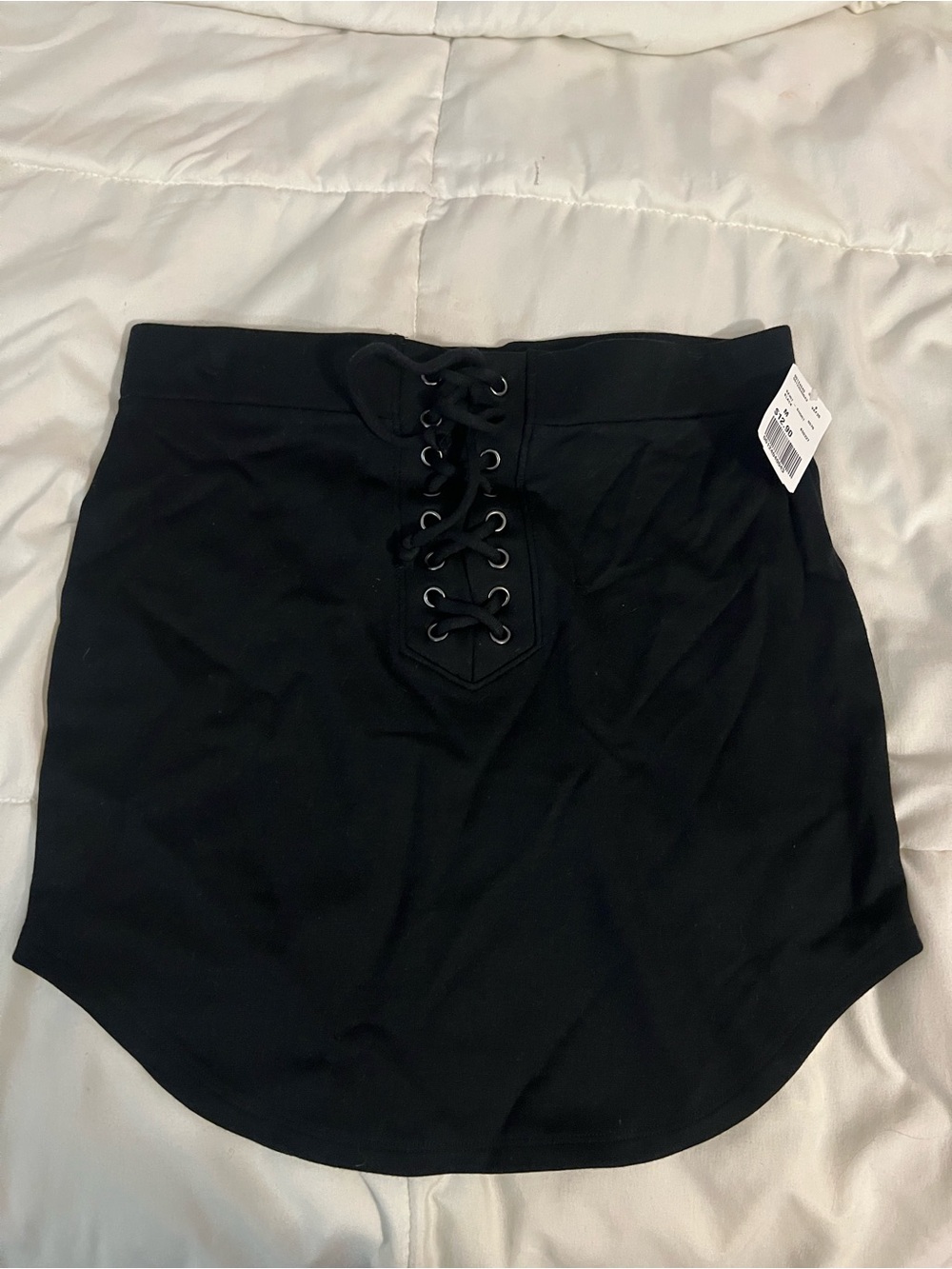 Forever 21 Black Lace-Up Mini Skirt